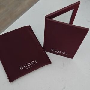New Gucci mirror Burgandy Sleek Pocket Mirror